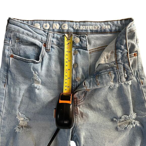 S.O.N.G. Women’s Light Blue Jeans,  Size 5/27, 90’s Boyfriend Jeans - Picture 4 of 9